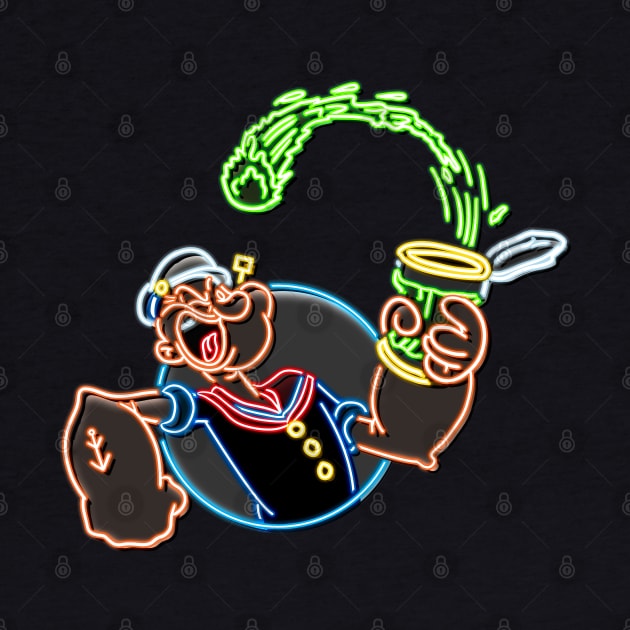 Popeye neon bg by AlanSchell76